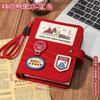 Felt Travel Stamp Book Scenic Spot Check-In Creative Notebook Beautiful Souvenir Stamp Card Book Blank Inside Pages