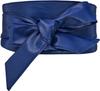 Woman Wide PU Leather Belt Obi Belt Self Tie Cinch Belt Wrap Around Bowknot Waistband Bright for Dress