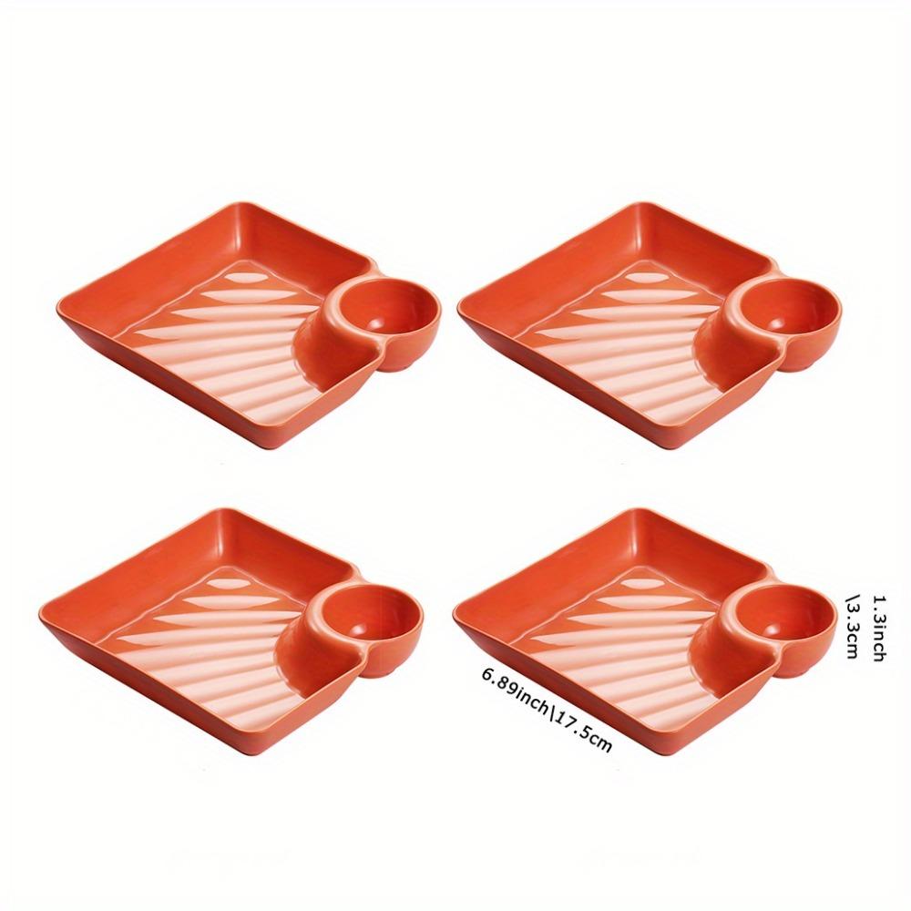 1/4pcs, Dumpling Plate With Sauce Dish, Potato, Water, Dumplings, Plate With Vinegar, Dinner Plate