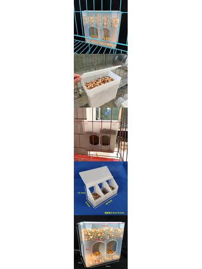 Pigeon Food and Water Dispenser with Lid - Anti-Spill Feeder Trough