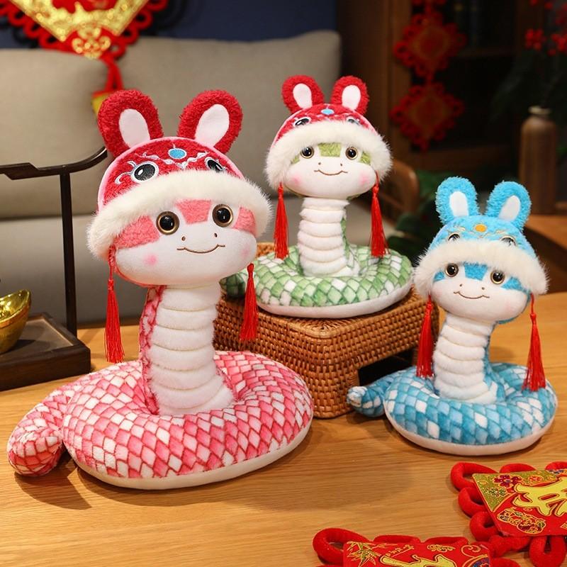 Year Plush Snake Toy Cute Cartoon Girl Children Birthday Decorative Gift Doll