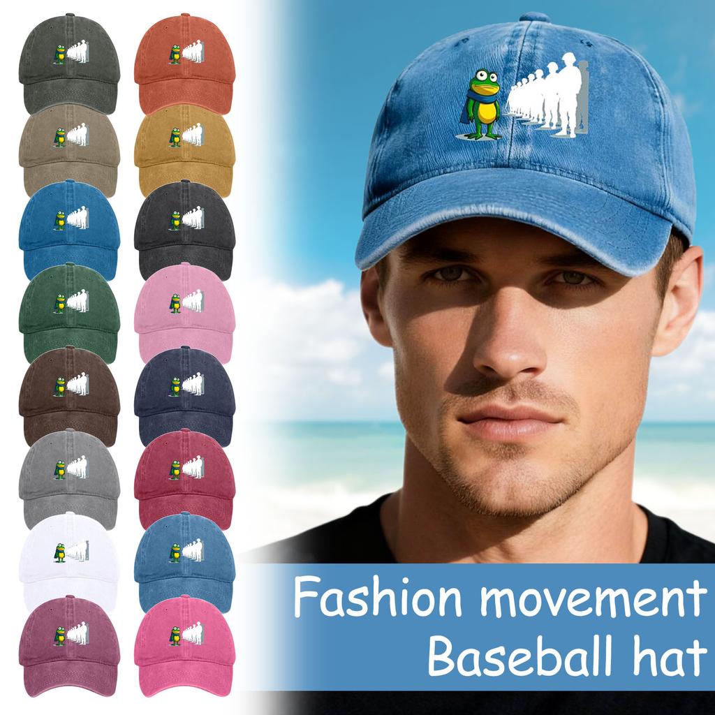 Cap Mens Womens Print Distressed Adjustable Sun Hat Cotton Funny Hats