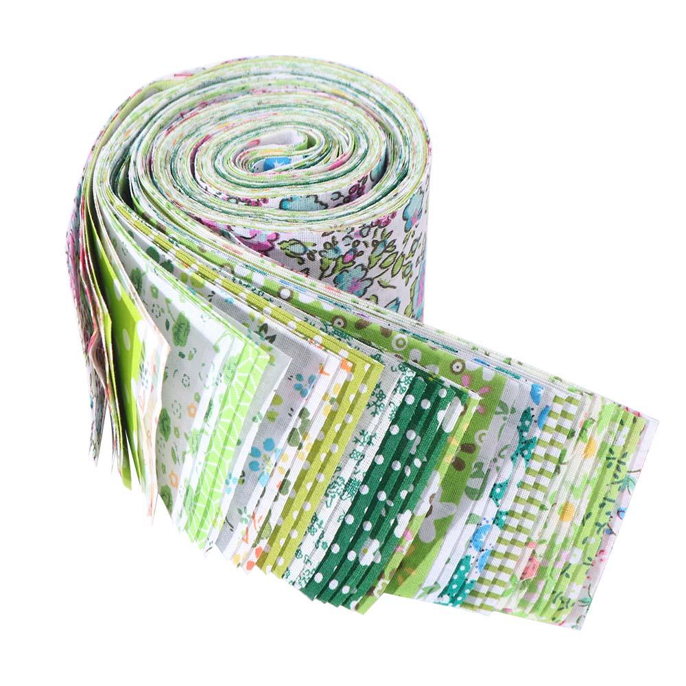 

40 шт. Желейный рулет Цветочная хлопковая ткань Сделай сам Красочная принтованная лоскутная ткань Полоски для квилтинга Материал для ручного шитья Ткань L&96g