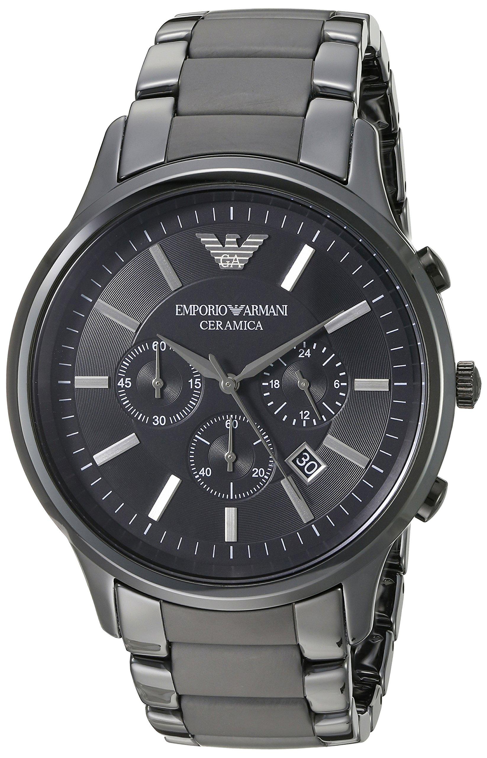 

EMPORIO ARMANI AR1451 CERAMICA Хронограф Полностью Черные Часы