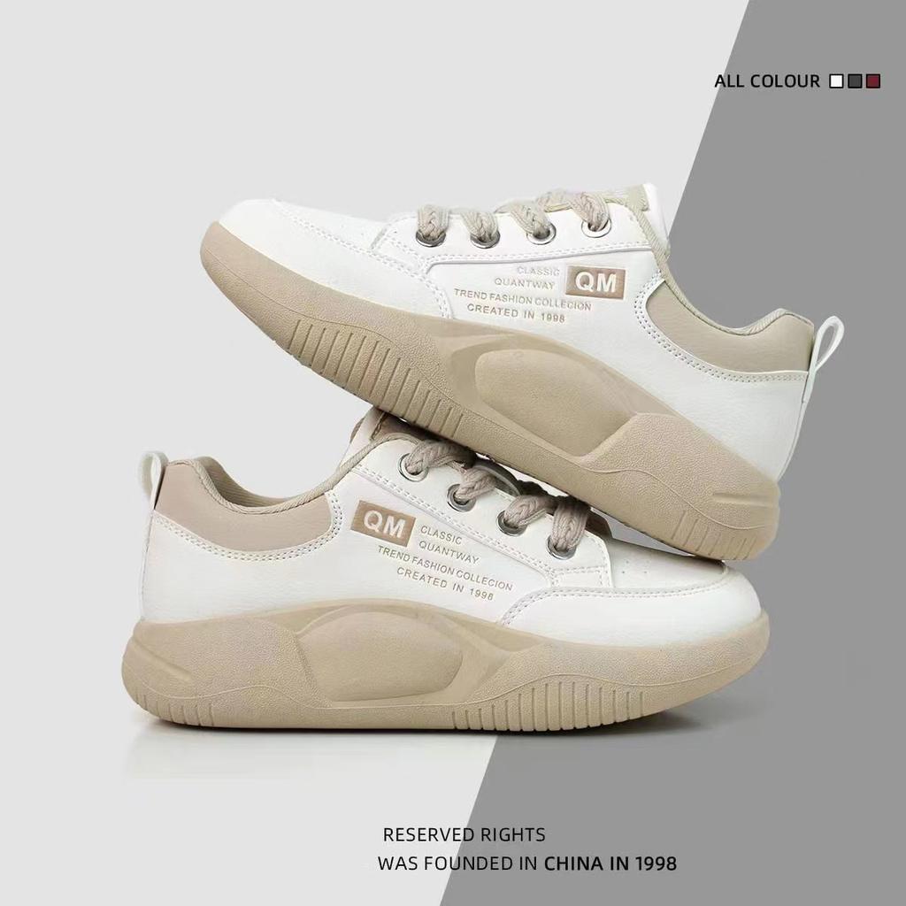 White Shoes Spring and Summer Thick Sole Lightweight Breathable Trendy Shoes Women's Casual Fashion High Comfortable Board Shoes Women's