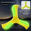 Boomerang Glow-in-the-dark Frisbee, Soft and Luminous Boomerang for Kids, Outdoor Toy for Boys
