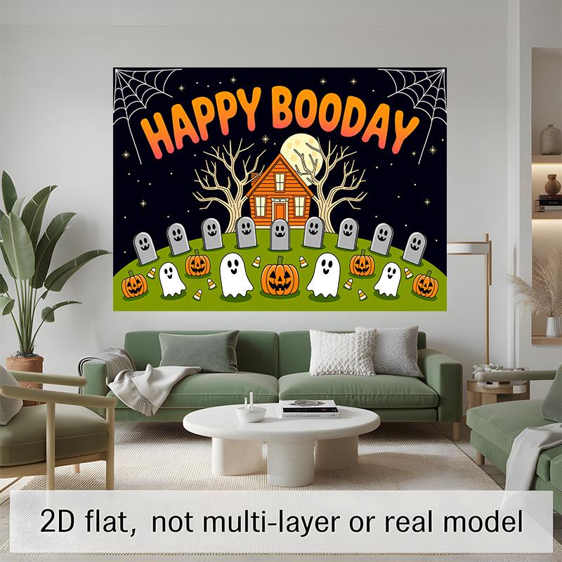 Party Backdrop Halloween Flat Banners Celebrations Wedding Enthusiasts Event Backdrop Decoration Front Door Decor Theme
