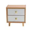 1:12 Scale Doll House Bedside Cabinet Natural Wood Furniture Model Figurine For Realistic Display Scene Arrangemetn