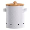 User Friendly Potato Onion Garlic Storage Bins with Bamboos Lids for Countertop Use In Restaurants and Homes
