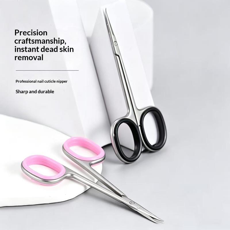 Stainless Steel Curved Tip Cuticle Scissors Dead Skin Remover Nail Art Cuticle Cutter Profession Manicure Tools Eyebrow Tools