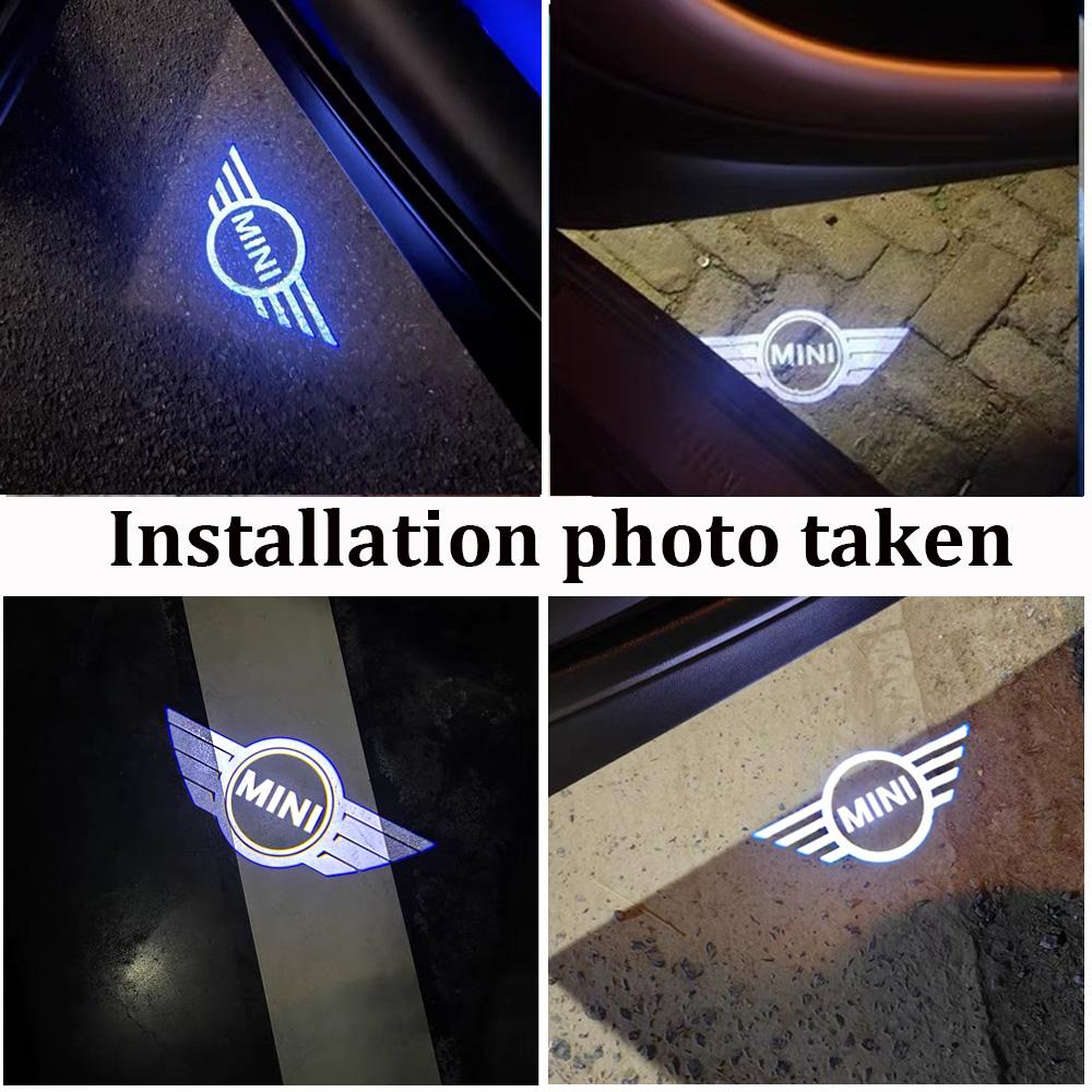 For mini DF012pcs LED Light Car Door Projector Car Welcome Light For bmw Mini Cooper Works R55 R56 R50 R53 R60 R61 F54 F55 F56 Accessories