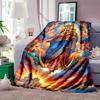 1PC Virgin Mary with child, angels Faith-printed Flannel Blanket Soft and Warm Suitable for Home Travel Picnics Camping and RV