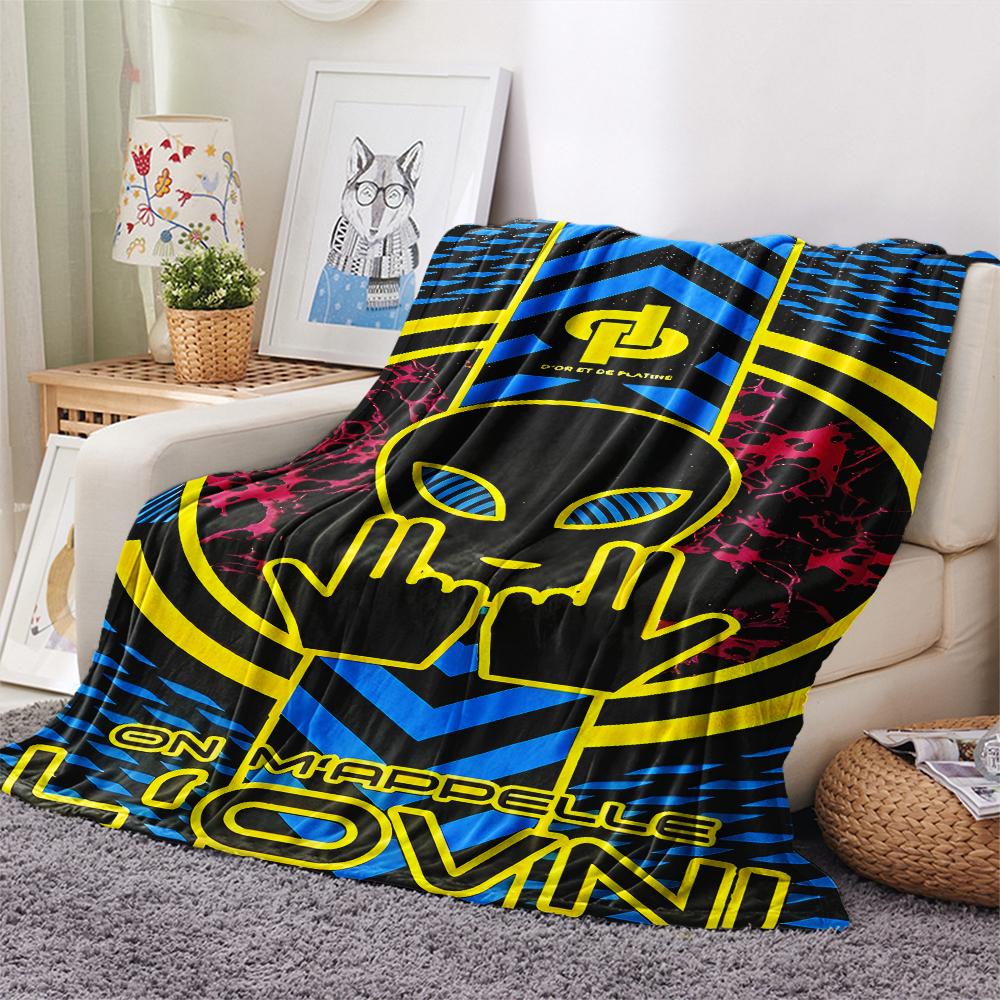 Jul C'Est Pas Des Lol Print Flannel Blanket, High Quality Comfortable for All Seasons, Home Decor, Warmth and Comfort, Perfect for Christmas Gifts56