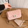 Small fresh fashion handbag women's 2025 new diamond check chain women's shoulder bag foreign style crossbody bag