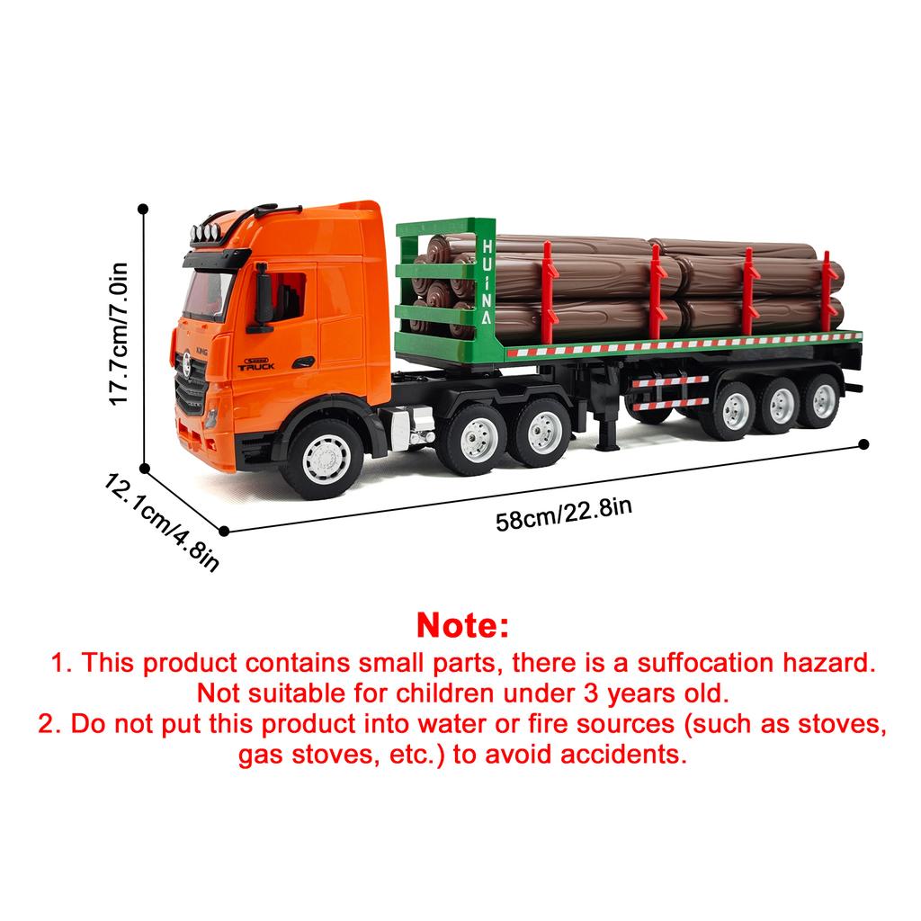 Remote Control Transport Truck, 1:18 Scale All Terrain 9 Channel Alloy Electric Construction