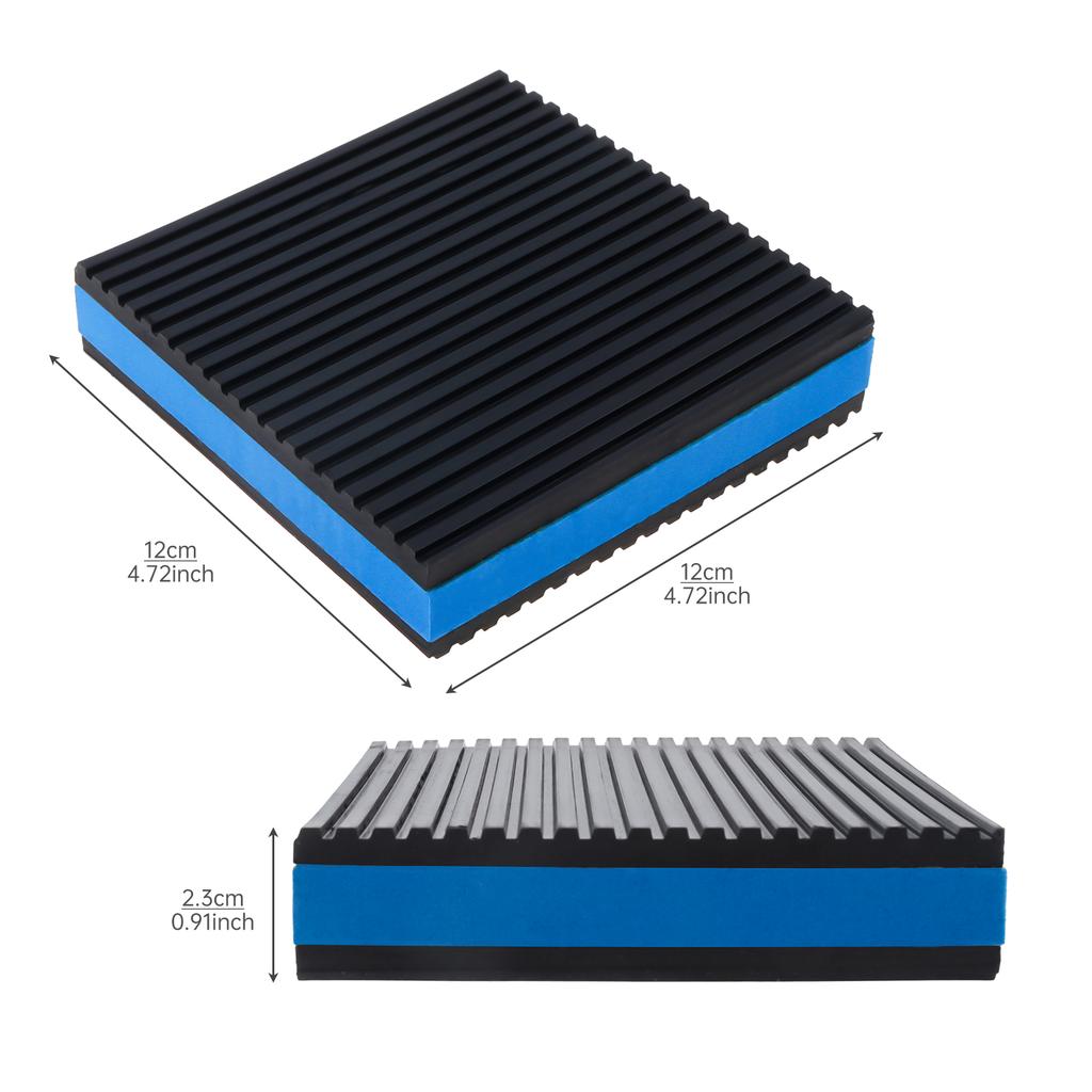 4pcs Anti-Vibration Pad Heavy Duty Isolation Pads Ribbed Rubber Pads for HVAC / Air Compressor / Washer and Dryer / Air Conditioner Units