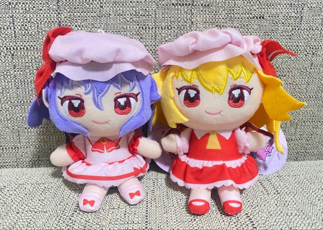Touhou Toho Project Nuipurike Sitting Plush Doll Flandre Remilia Set 2