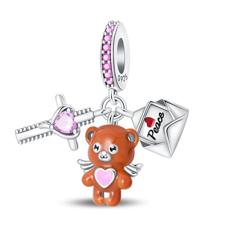 925 Silver Tailor Sewing Machine Telephone Alarm Clock Charms Pendants Fit 925 Bracelets DIY Jewelry