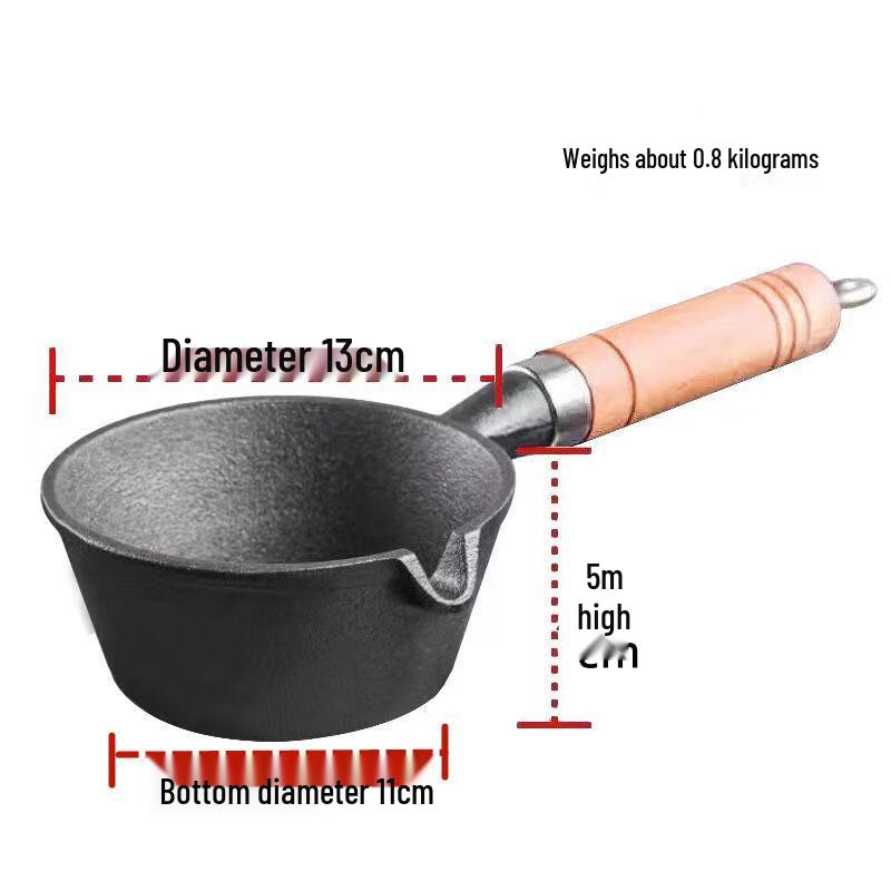 Barde Mini Cast Iron Frying & Saucepan with Wooden Handle