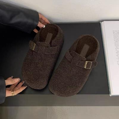 Damen Ballerinas Plateau Pantoletten Mules Schuhe Trend Neu Winter 2025 Slingback Schuhe Casaul Flip Flops Damen Pantoletten Zapatos