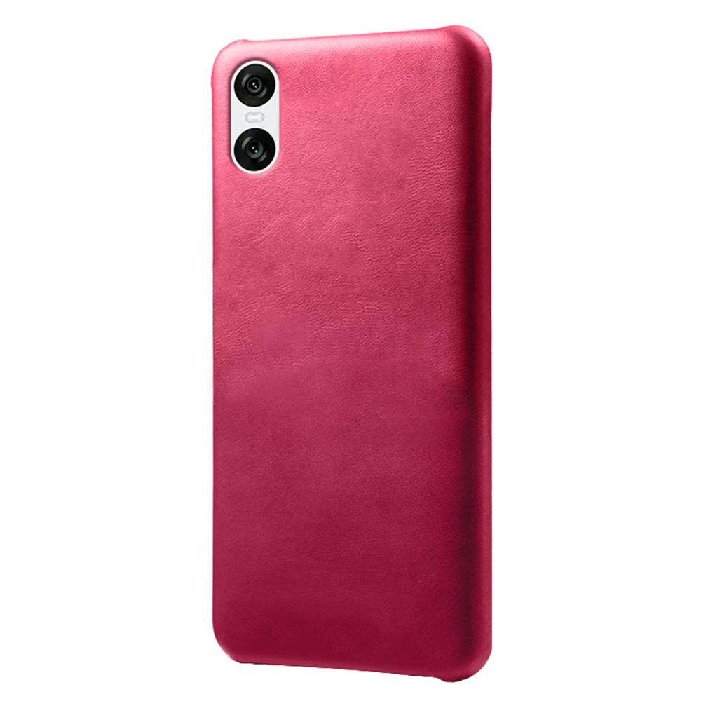 

For Sony Xperia 10 VI Case Anti-Scratch Leather+PC Phone Cover Calf Texture Rose