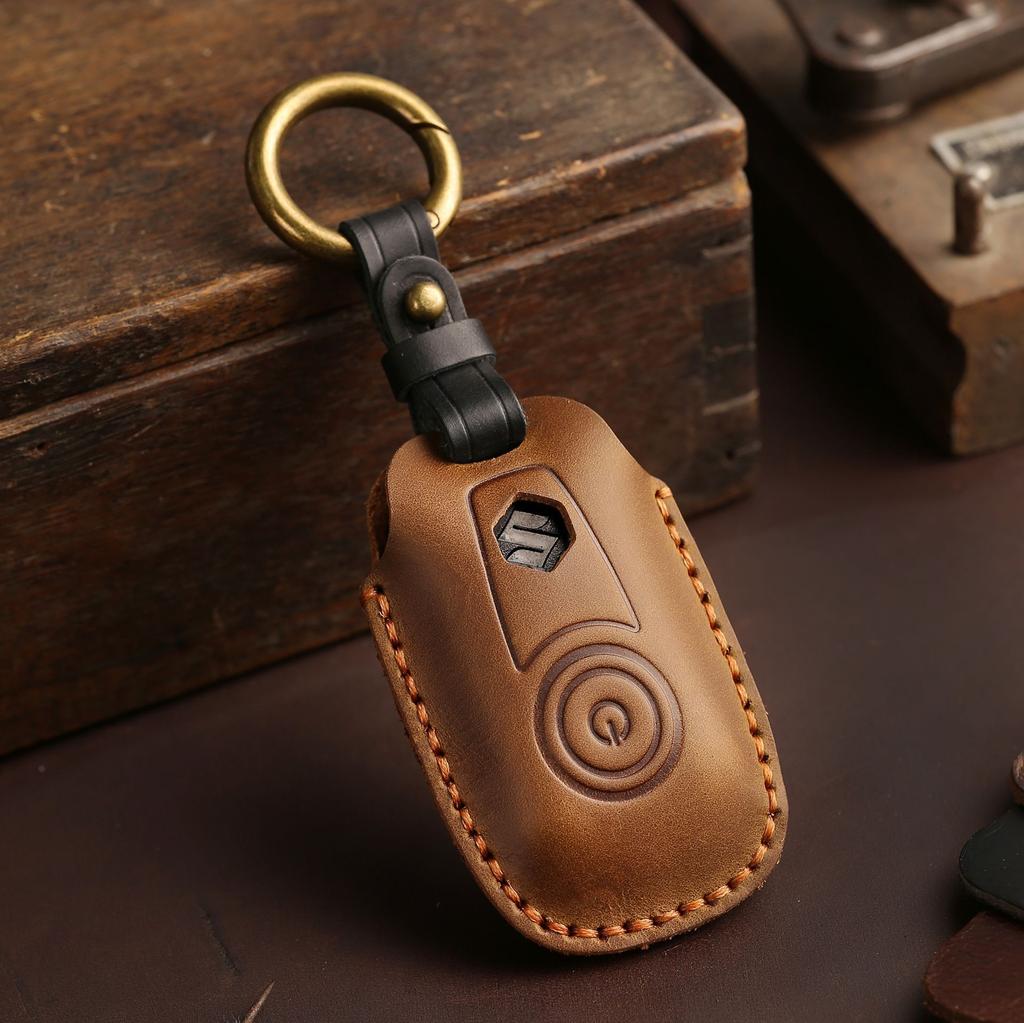 Suzuki Starter Car Key Cover Imported Super Vitra Remote Control Bag Buckle Case Genuine Leather Cowhide