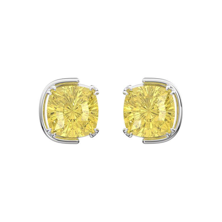 Swarovski Harmonia Cushion Cut Earrings Unisex earrings Yellow 5616511 Box (Random Color)