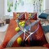 Tennis Ball Duvet Cover Set Sports Game Themed Bedding Set Twin Size For Kids Teens Adult Tennis Racket Ball Comforter Cover
