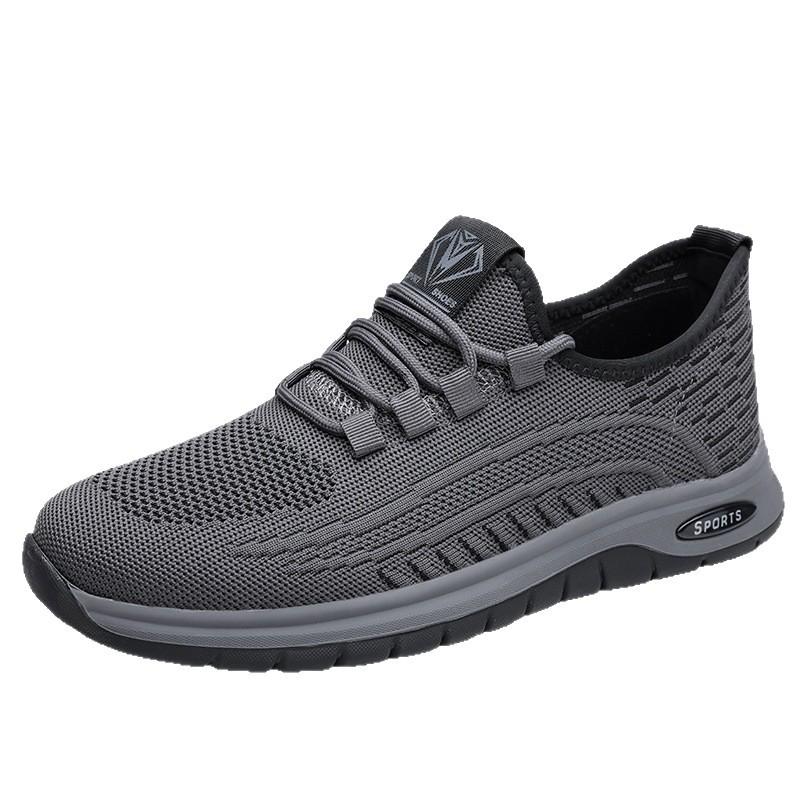 Men's Sneakers Breathable Versatile Flying Woven Casual Shoes Korean Version Trendy Fashion Dad Shoes