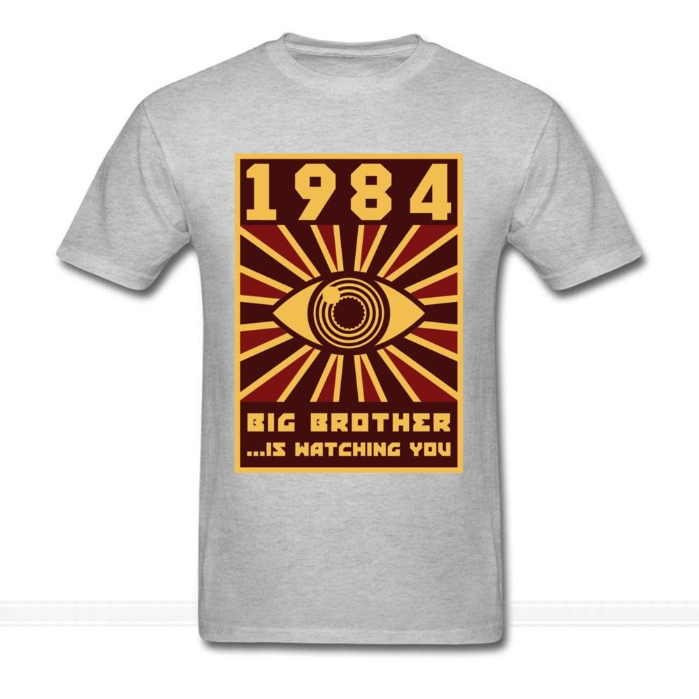1984 Big Brother T-shirt Unisex Black Tops Graphic Tshirt Horus Eye Clothing Vintage Tees 80s T Shirts Funny Hipster Streetwear
