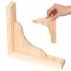 Triangular Bracket Log Shelf Single-Board Shelf Wooden Bracket Wall Shelf Support Frame For Kitchen Cabinet Book Shelves