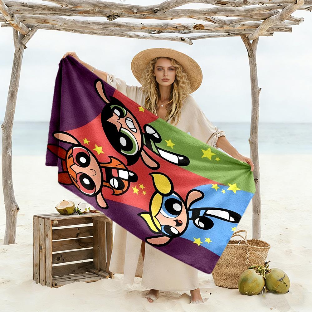 Powerpuff Girls Adventure cozy beach towel Durable swimming & surfing Bath Accessory Spiritual Gift