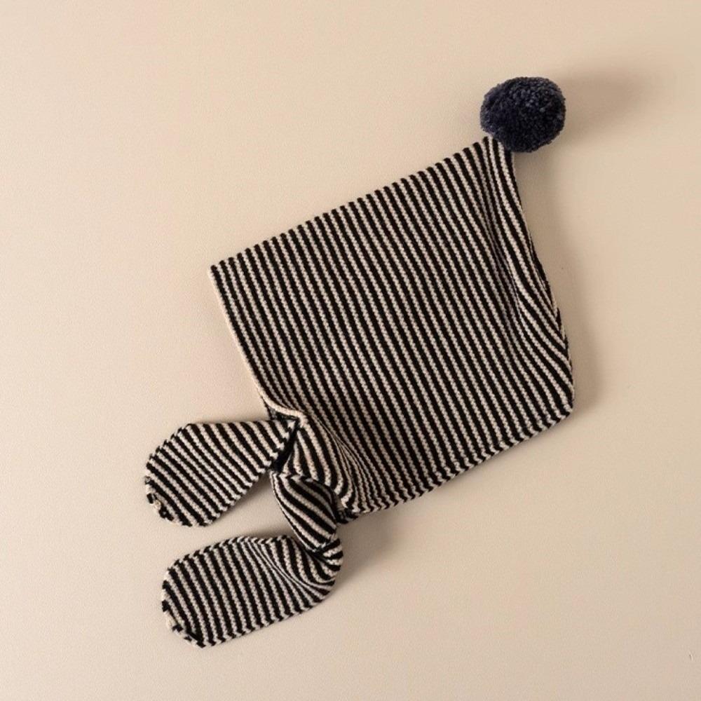 Thick Children Hooded Scarf Caps keep Warm Knitted Hood Scarf Soft Stripe Hooded Scarf Caps  Winter