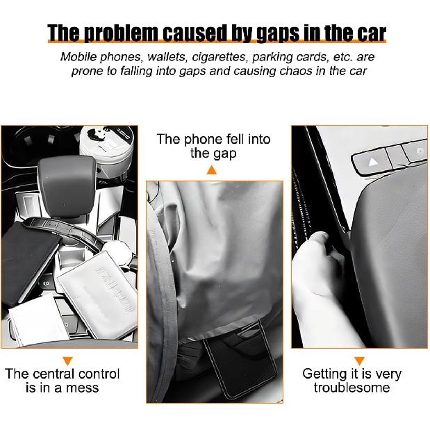 Car Seat Gap Filler Organizer with Cup Holder, Leather Multifunctional Vehicle Front Seat Crevice Storage Box Bag, Automotive Console Side Bucket