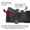 Outdoor Concealed Carry Ultimate Belly Band Holster Gun Pistol Holsters Fits All Pistol (Color: Black)