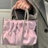 Diamond Handbag Celebrity Temperament Macaron Fresh Fold Cloud Chain Crossbody Bag Handheld