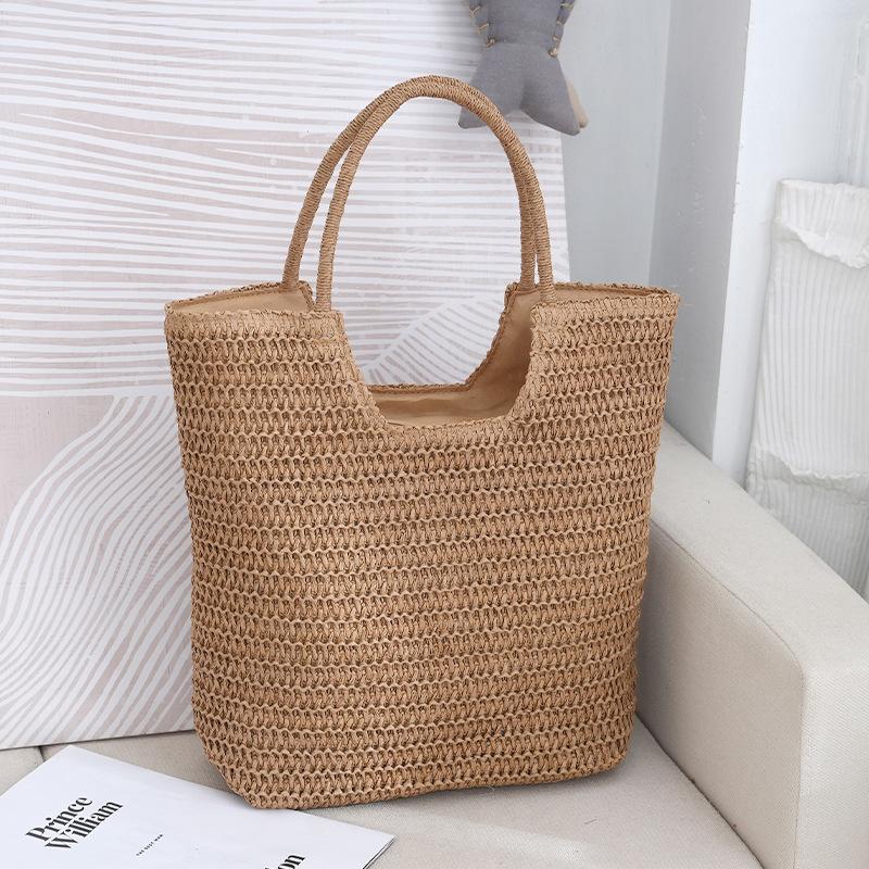 French Handbag Wholesale Hand-woven Bag Straw Bag Hand Satchel Women's Seaside Beach Vacation Bag Handbag