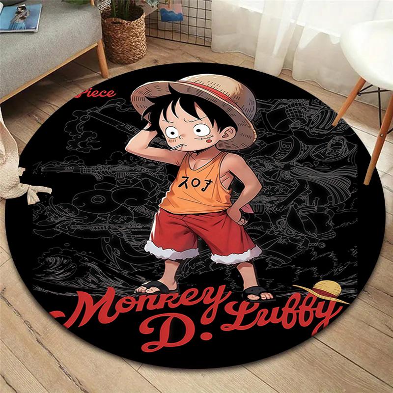Luffy D Round Area Rug Carpet Rug For Living Room Bedroom Sofa Playroom Decor Nonslip Floor Mat