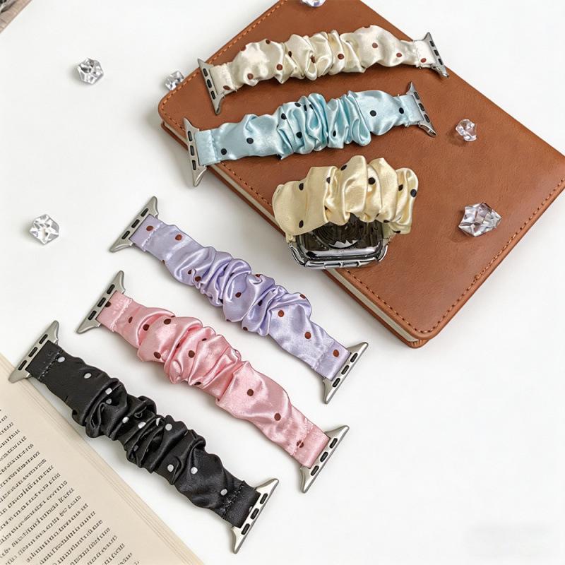 Huawei & Xiaomi Elastic Polka Dot Hair Ties Compatible with Apple Watch Bands