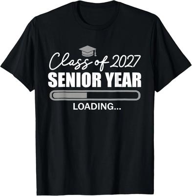 Funny 2027 Graduation Seniors Senior Year Loading Senior 27 T-Shirt
