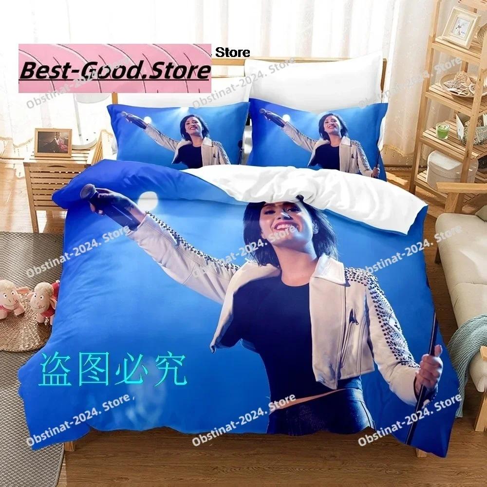 Fashion Demi Lovato Bedding Set Print single Comforter Quilt Bed Cover Duvet Cover Pillow Case 3 Pieces Sets Kids Adult Size CXG