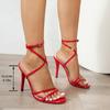 Summer New Pointed Toe Narrow Band Sandals Woman Buckle Strap Shoes Sexy Thin High Heels Banquet Prom Zapatos De Mujer