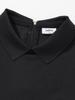 20TH HOLE Women'S Sleeveless Woven Contrast Short Sleeve Collared T-Shirt [Black]
