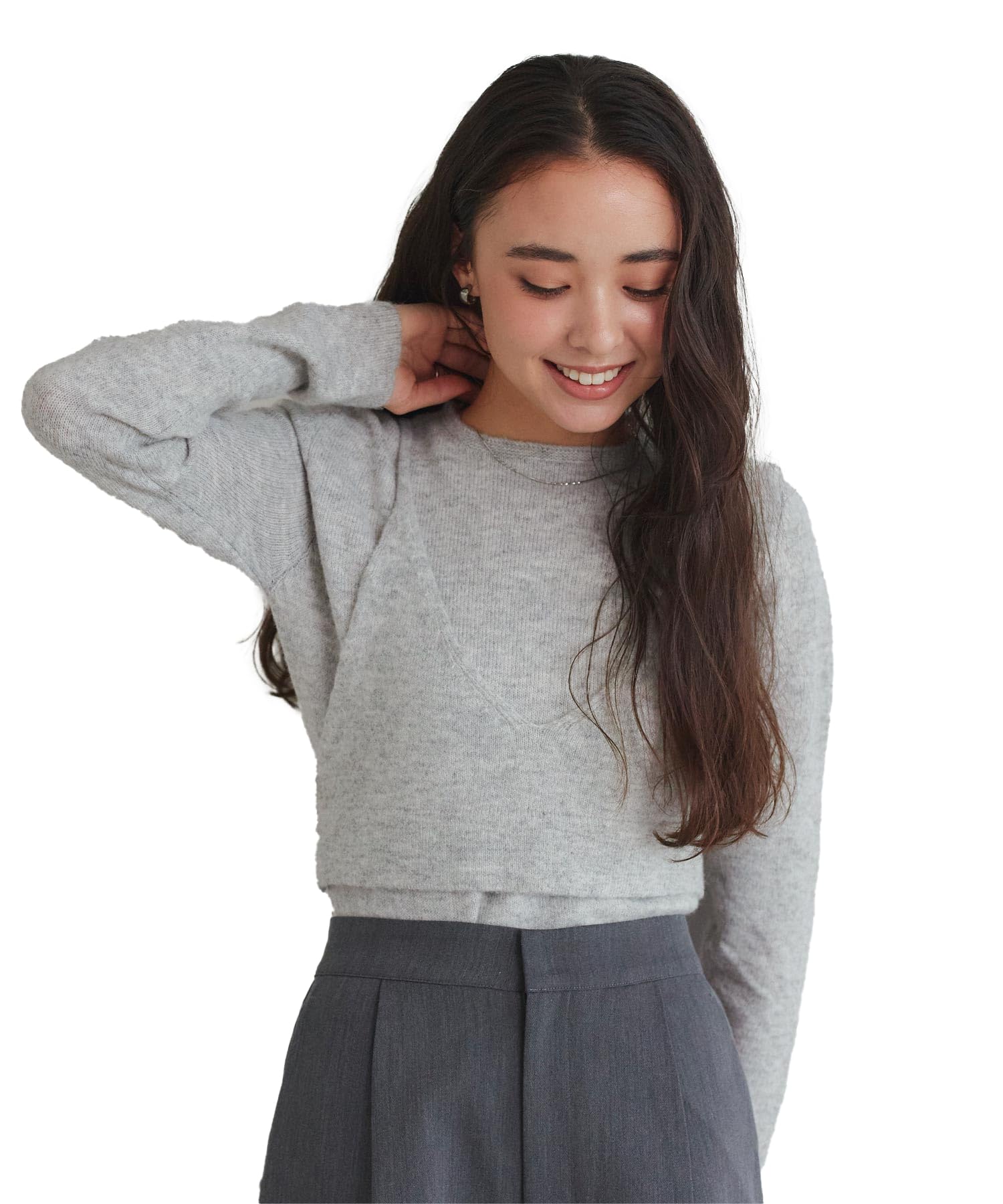 

Titibait Layered Camisole Knit Free AEW19112 Set, Women s, Size, Gray, серый