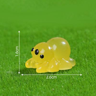 Figura de Resina Luminiscente para Micro-Paisajismo Adorno Decorativo Dibujos Animados- Adorable Viral Brillante Artesanía de Escritorio