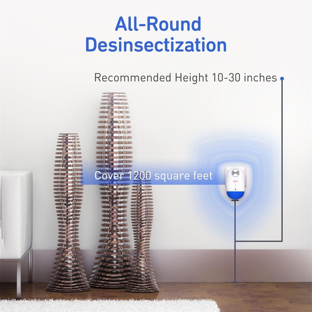 Eletronic Pest Plug In Insect Repels Mouse Roach Ant Nontoxic Ecofriendly