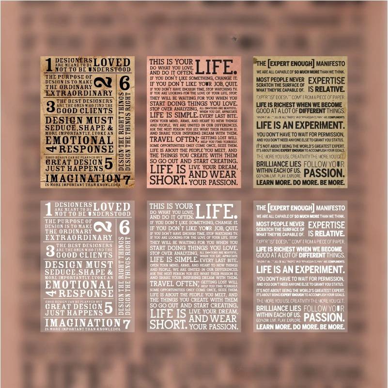 30pcs/pack Vintage Style Material Paper for Decorative Scrapbooking Diary Album Lable Journal Planner Scrapbook Stickers