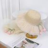 Kids Girls Flower Summer Caps Fashion Children Sunscreen Sun Hat Straw Hat Bag for Beach Kid Accessories for 3-8 Years Kids