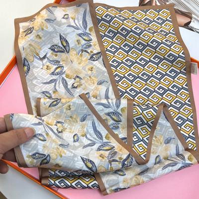 100% Mulberry Silk Scarf, Long Female Versatile Temperament, Double-Sided Tied Bag, Belt, Scarf, Star Scarf Of The Same Style