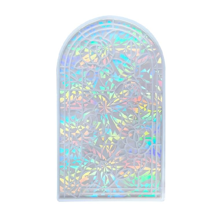 Holographic Wall Decoration Resin Mold Rainbow Effect Flower Wall Art Epoxy Mold